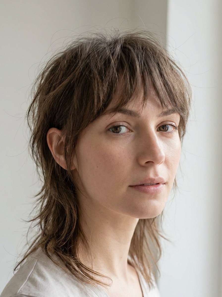 Mullet mit Wispy Bangs als Vokuhila Frisuren Inspiration 2026